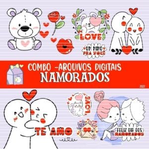 Combo Dia Dos Namorados Arquivos Digitais Embalagem Caixa