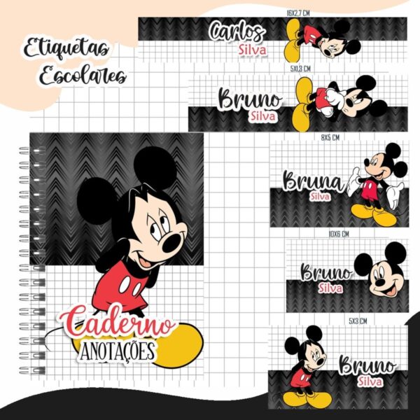 Combo Escolar Mickey 2024 - Arquivo Digital