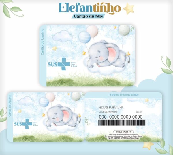 Combo Kids Elefantinho Menino - Arquivo Digital