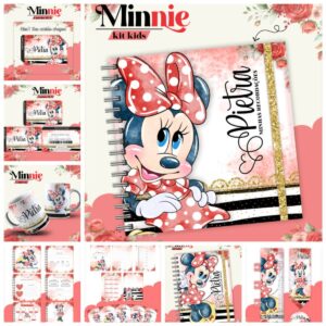 Combo Kids Minnie Vermelha - Arquivo Digital