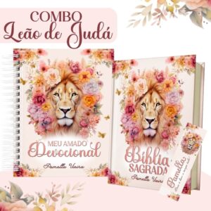 combo leao de juda rosa encadernacao arte digital
