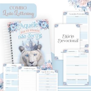 combo leao lettering encadernacao comemoracoes