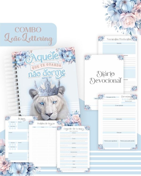 Combo Leão Lettering - Encadernação