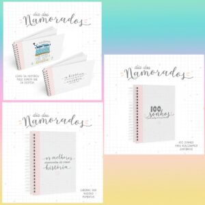 Combo Livro e Cadernos Dia dos Namorados - Arquivo Digital