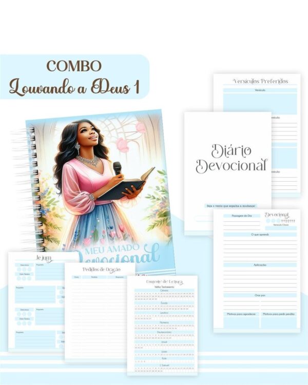 Combo Mulher Louvando a Deus 1 - Encadernação - Imagem 2