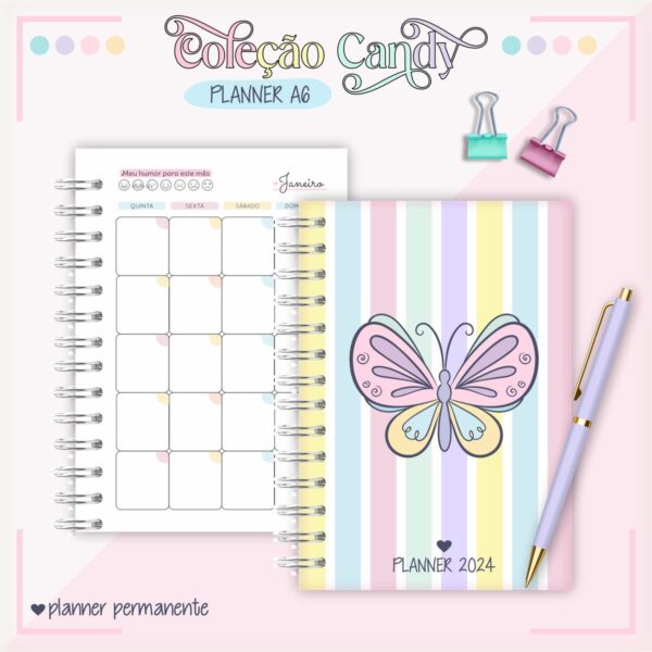 Combo Planners Candy A6 - Arquivo Digital
