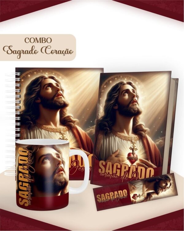 Combo Sagrado Coração Masculino - Encadernação