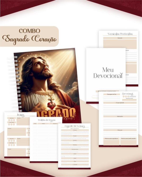 Combo Sagrado Coração Masculino - Encadernação - Imagem 2
