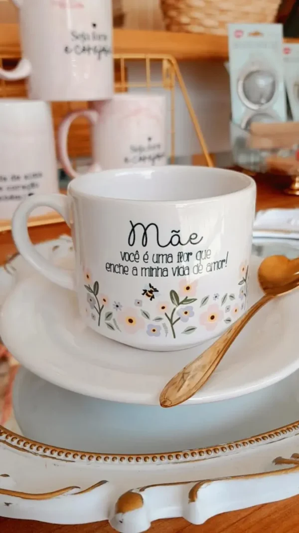 Conjunto de Designs para Canecas - Dia das Mães em PNG