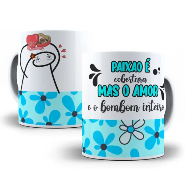 Conjunto de Estampas Canecas Flork Dia dos Namorados