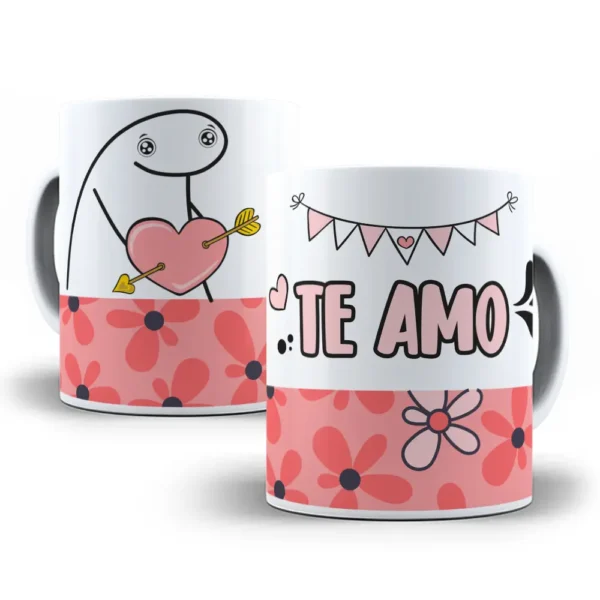 Conjunto de Estampas Canecas Flork Dia dos Namorados