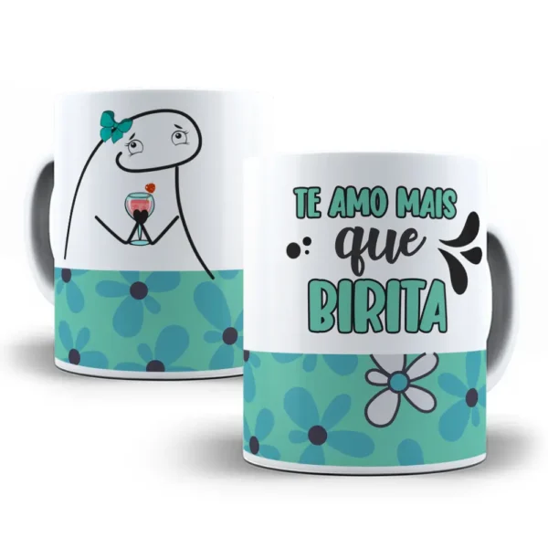 Conjunto de Estampas Canecas Flork Dia dos Namorados