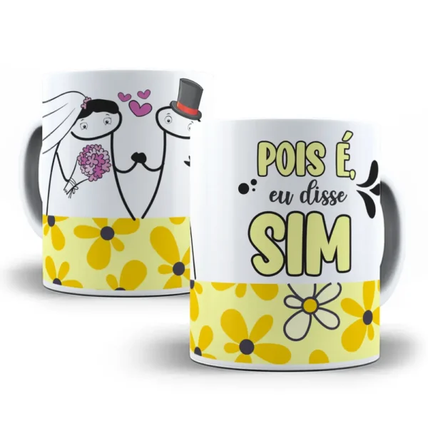 Conjunto de Estampas Canecas Flork Dia dos Namorados