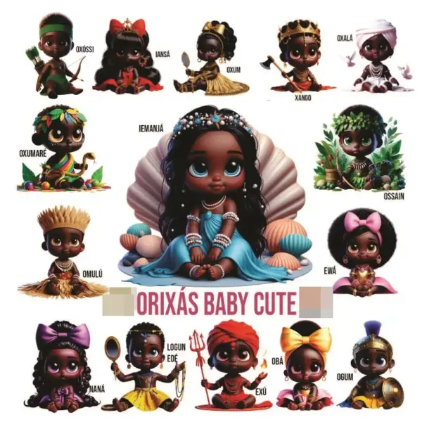 Conjunto Orixas Baby Cute Charme Em Cada Detalhe Png
