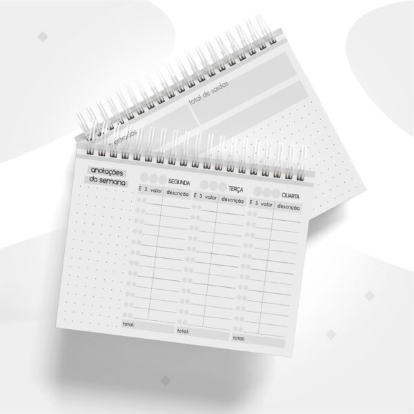 Controle Financeiro Semanal Masculino A6 - Arquivo Digital