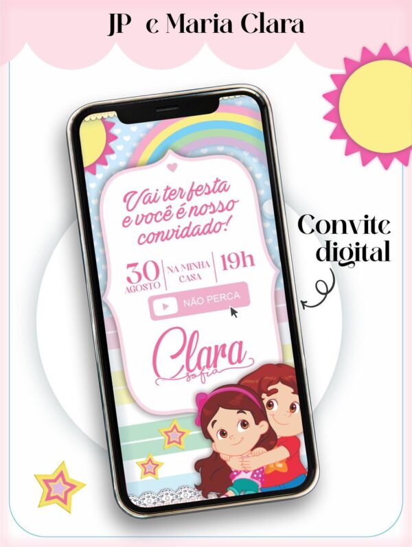 Convites Digitais Meninas - Arquivo Digital
