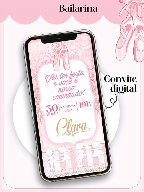 Convites Digitais Meninas - Arquivo Digital