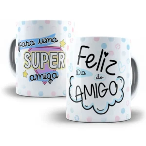 Design Caneca Com Tema Feliz Amiga
