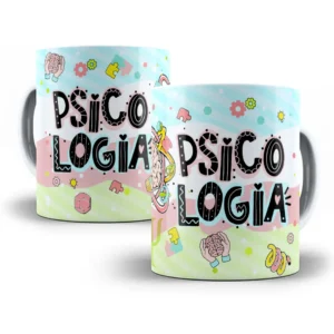 Design Caneca Psicologia Candy Colors Profissão