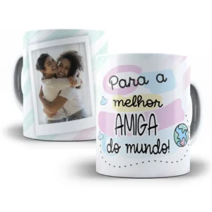Design Caneca Único "Melhor Amiga" Para Personalização