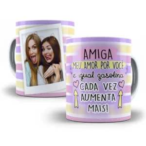 Design de Caneca: Amor de Amiga que Cresce