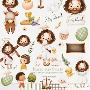 Design Pascoa Religiosa Em Aquarela Para Artigos Digitais 2