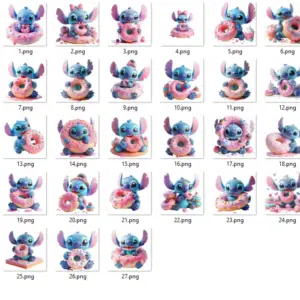 Designs Exclusivos De Stitch E Donuts Para Projetos Digitais