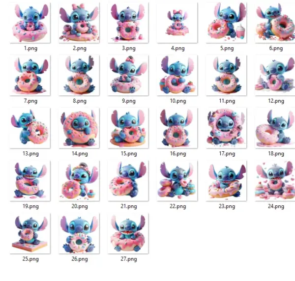 Designs Exclusivos De Stitch E Donuts Para Projetos Digitais