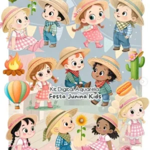 Designs Exclusivos em PNG para Festa Junina Infantil