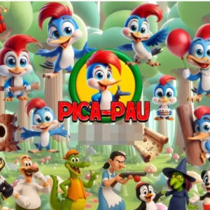 Designs Exclusivos no Kit de Artes Pica-Pau 3D PNG