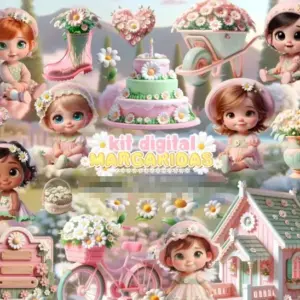 Designs Png Margaridas E Mascotinhas 3d Para Personalizacao