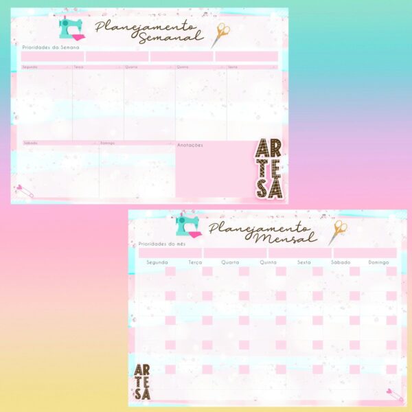 Desk Planner Artesã Costura - Arquivo Digital - Imagem 2