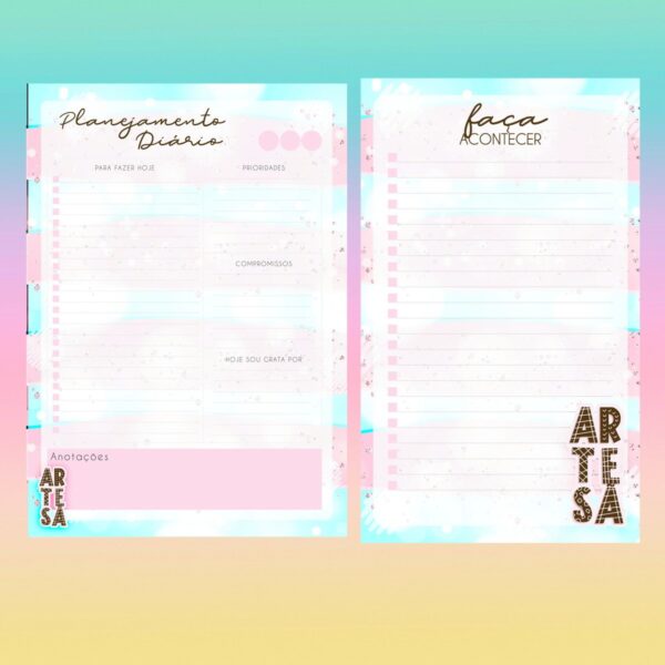 Desk Planner Artesã Sem Personalização - Arquivo Digital