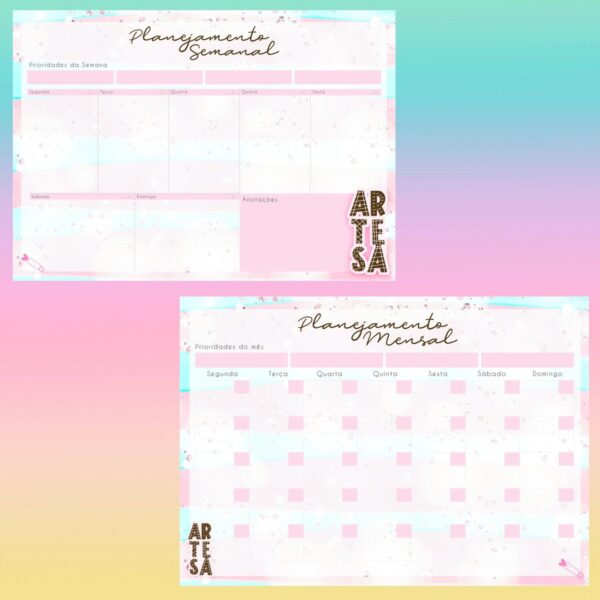 Desk Planner Artesã Sem Personalização - Arquivo Digital - Imagem 2