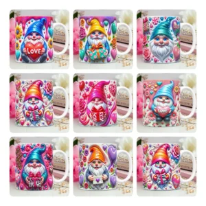 Dia dos Namorados: Artes Criativas de Gnomos para Canecas