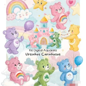 Download Kit Ursinhos Carinhosos Aquarela para Criações