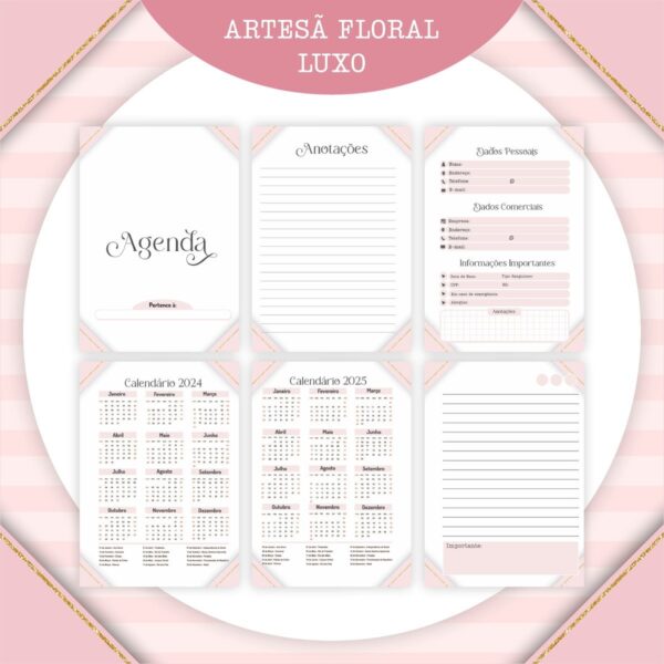 Encadernação Artesã Floral 2024 - Arquivo Digital