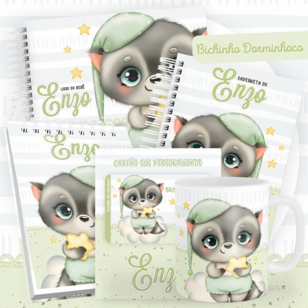 Encadernação Baby Bichinho Dorminhoco - Arquivo Digital
