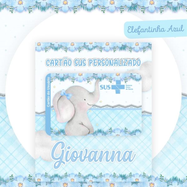 Encadernação Baby Elefantinha Azul - Arquivo Digital - Imagem 4