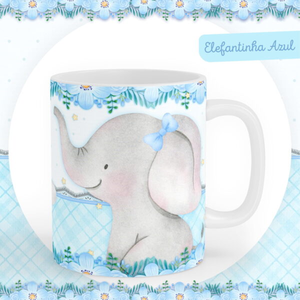Encadernação Baby Elefantinha Azul - Arquivo Digital - Imagem 3