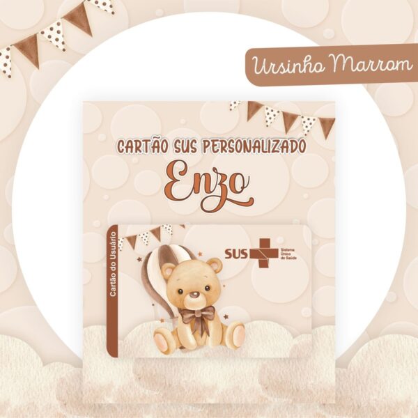 Encadernação Baby Ursinho Marrom - Arquivo Digital