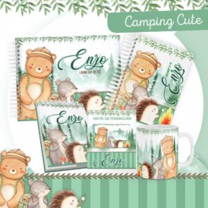 Encadernação Bebê Camping Cute - Arquivo Digital