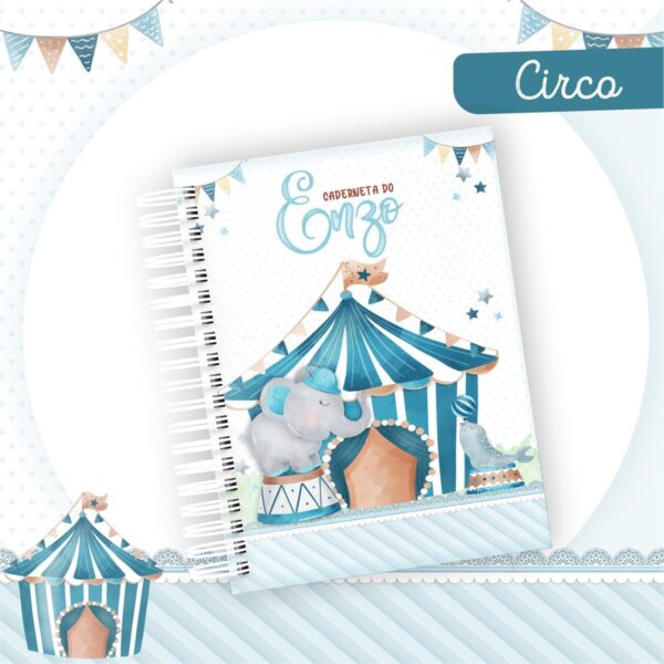 Encadernação Bebê Circo Menino - Arquivo Digital