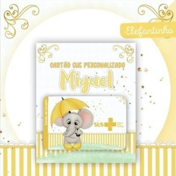 Encadernação Bebê Elefantinho Amarelo - Arquivo Digital