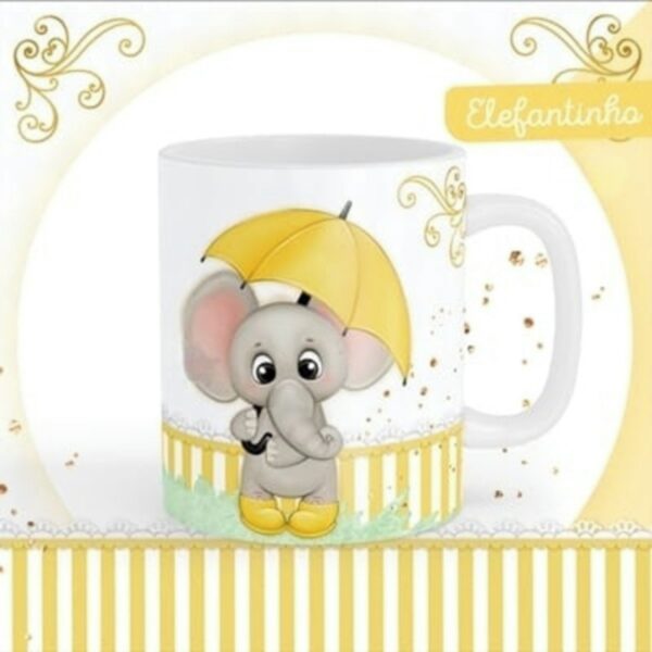 Encadernação Bebê Elefantinho Amarelo - Arquivo Digital