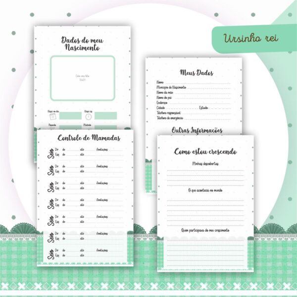 Encadernação Bebê Ursinho Rei - Arquivo Digital