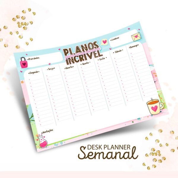Encadernação Digital Desk Planner 1 - Imagem 2