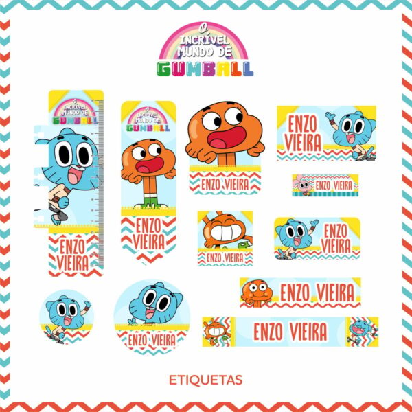 Encadernação Escolar Gumball - Arquivo Digital