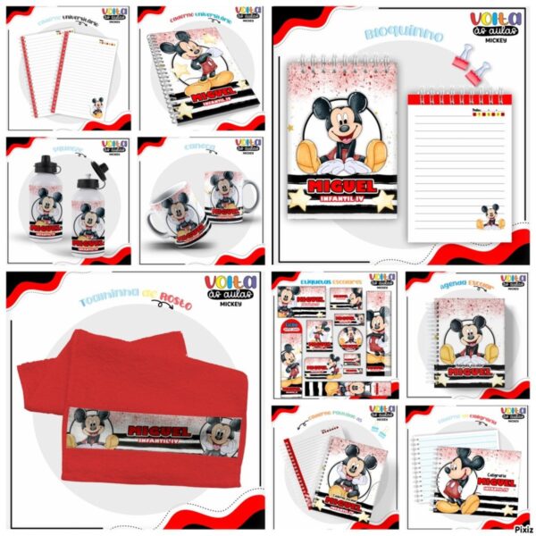 Encadernação Escolar Mickey - Arquivo Digital