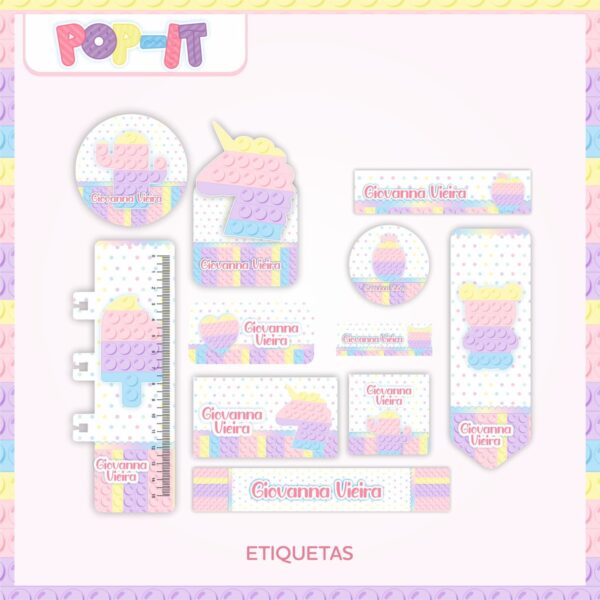Encadernação Escolar Pop It Candy - Arquivo Digital - Imagem 4